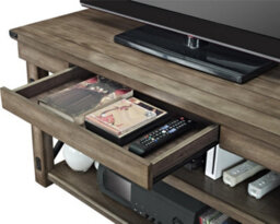 Dorel Wildwood Wood Veneer Tv Stand 50 Rustic Grey - thumbnail 5