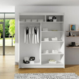 Westa Ix 150 Elegant Mirrored Sliding White Wardrobe For Contemporary Interiors With Rgb Led Colorful - thumbnail 4