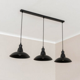 Valuelights Civic Matte Black Metro Dome 3 Drop Diner Bar Matte Black Ceiling Pendant Light - thumbnail 5