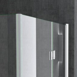 Durovin Bathrooms 800X700mm Double Bifold Doors Shower Enclosure With Anti Slip Tray Transparent L Shape 6mm Safety Glass - thumbnail 4