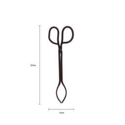 Charles Bentley Cypress Fireside Tongs Iron Black Antique - thumbnail 8