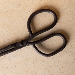 Charles Bentley Cypress Fireside Tongs Iron Black Antique - thumbnail 2