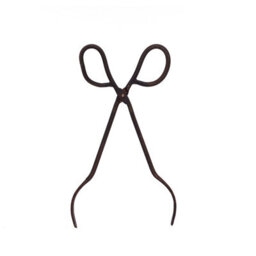 Charles Bentley Cypress Fireside Tongs Iron Black Antique - thumbnail 6