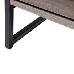 Wyld And Coco Nova Taupe Console Table Tv Stand - 3 Shelves, 1 Drawer, Taupe Oak Effect, Industrial Style - thumbnail 9