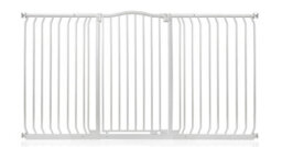 Safetots Extra Tall Curved Top Safety Gate, 170Cm - 179Cm, Matt White, Extra Tall 100Cm In Height, Pressure Fit Stair Gate - thumbnail 1