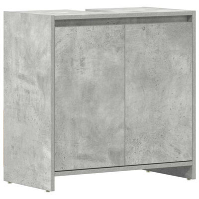 Berkfield Sturdy Bathroom Cabinet Concrete Grey 60X33X61 Cm Engineered Wood - image 1
