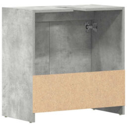 Berkfield Sturdy Bathroom Cabinet Concrete Grey 60X33X61 Cm Engineered Wood - thumbnail 8