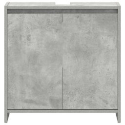 Berkfield Sturdy Bathroom Cabinet Concrete Grey 60X33X61 Cm Engineered Wood - thumbnail 6