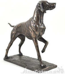 Animal Crackers Pointer Dog Figurine In Solid Cold Cast Bronze Designed By David Geenty - thumbnail 4