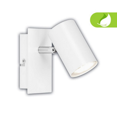 Briloner Wall Light Led Spotlight Gu10 2W 450Lm Adjustable Indoor Lamp 123mm Metal White - image 1