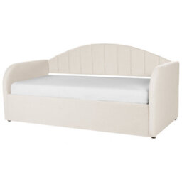 Beliani Trundle Bed Boucle Eyburie 90 X 200 Cm (Eu Single) Light Beige - thumbnail 6