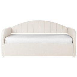 Beliani Trundle Bed Boucle Eyburie 90 X 200 Cm (Eu Single) Light Beige - thumbnail 5