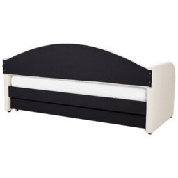 Beliani Trundle Bed Boucle Eyburie 90 X 200 Cm (Eu Single) Light Beige - thumbnail 8