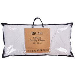 Beliani Bed Pillow Pelister High Microfibre 40 X 80 Cm White - thumbnail 5