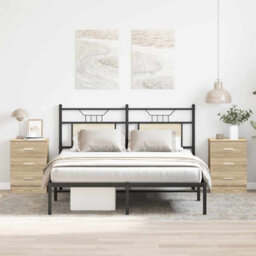 Walplus Bedside Cabinets 2 Pcs Sonoma Oak 38X35X56 Cm Engineered Wood - thumbnail 1