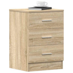 Walplus Bedside Cabinets 2 Pcs Sonoma Oak 38X35X56 Cm Engineered Wood - thumbnail 4