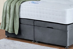 UKBEDFURNITURE Sunrise Plush Steel End Opening Divan Ottoman Bed With 54 Inch Headboard - thumbnail 4