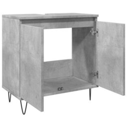 Berkfield Industrial Bathroom Cabinet Concrete Grey 58X33X60 Cm Engineered Wood - thumbnail 8