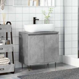 Berkfield Industrial Bathroom Cabinet Concrete Grey 58X33X60 Cm Engineered Wood - thumbnail 3