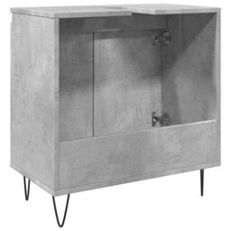 Berkfield Industrial Bathroom Cabinet Concrete Grey 58X33X60 Cm Engineered Wood - thumbnail 6