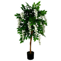 Leaf Artificial Wisteria Tree 130Cm Luxury Wisteria 130Cm Real Wood Trunk Botanik - thumbnail 1