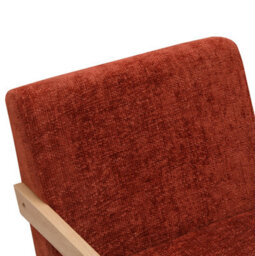 Nordlys Solid Wood Terracotta Bouclé Lounge Chair Countryside Style Living Room - thumbnail 9