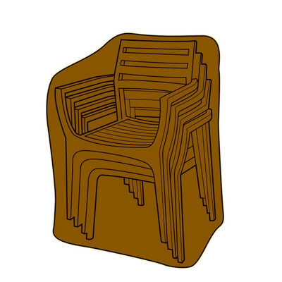 Gainsborough Stacking Chair Cover - Made From Weatherproof Uv Protected 300D Pvc-Coated Polyester - Mocha - image 1