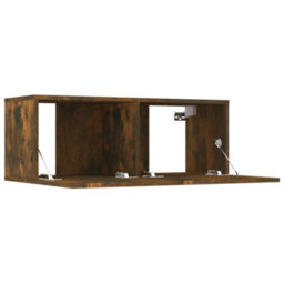 Berkfield 6 Piece Tv Cabinet Set Smoked Oak Engineered Wood - thumbnail 7