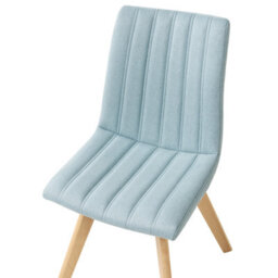 Beliani Set Of 2 Dining Chairs Calgary Fabric Light Blue - thumbnail 7