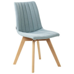 Beliani Set Of 2 Dining Chairs Calgary Fabric Light Blue - thumbnail 4