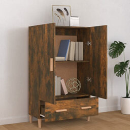 Vidaxl Highboard Smoked Oak 70X31X115 Cm Engineered Wood - thumbnail 6