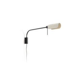 Luminosa Lighting Luminosa Martinica Xl Reading Wall Light Black, Beige 1X E27 - thumbnail 1