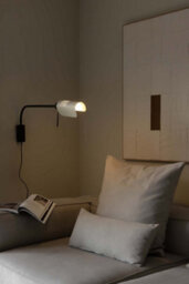Luminosa Lighting Luminosa Martinica Xl Reading Wall Light Black, Beige 1X E27 - thumbnail 2