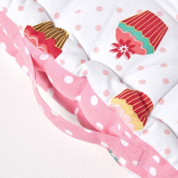 Homescapes Cotton Cup Cakes Floor Cushion, 50 X 50 Cm - thumbnail 4