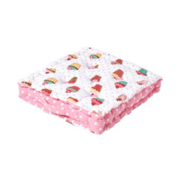 Homescapes Cotton Cup Cakes Floor Cushion, 50 X 50 Cm - thumbnail 1