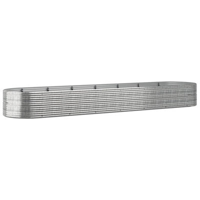 Berkfield Durable Garden Planter Powder-Coated Steel 584X140X68 Cm Silver - image 1
