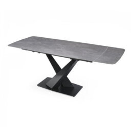 Interior Emporium Ie Nordic Rock Extendable Ceramic Dining Table - Rectangular Sintered Stone Top - Seats Up To 8 - Without Chairs (Grey) - thumbnail 2