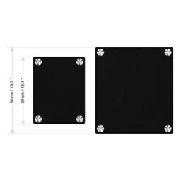 Avf 50Cm X 45Cm Nesting Side Table Set - Black Glass & Chrome - thumbnail 8