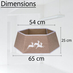 Shatchi 26.8Inch Christmas Tree Skirt Foldable Burlap Xmas Tree Stand Base Cover For Tree Decorations - thumbnail 4