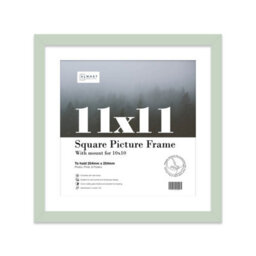 "11X11"" Mint Green Picture Frame - 11X11"" Square Frame With 10X10"" Mount For 11X11""/10X10"" Pictures Moderrn Style Thin Edge, 1 Pack" - thumbnail 1