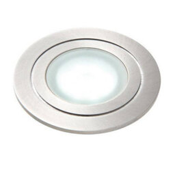 Luminosa Lighting Luminosa Hayz Integrated Led 1 Light Outdoor Coastal Recessed Light Marine Grade Brushed Stainless Steel, Frosted Ip67