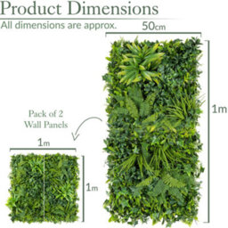 Christow Artificial Plant Living Wall Panels Set Of 4 - thumbnail 7