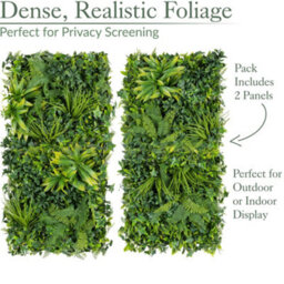 Christow Artificial Plant Living Wall Panels Set Of 4 - thumbnail 3