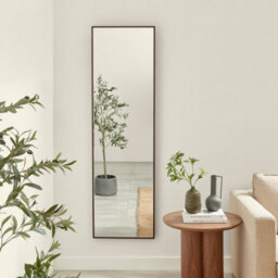 Furniturebox Uk Inga Walnut Wood Full Length Rectangle 170X50Cm Mirror - thumbnail 2