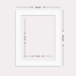 Ak Frames 20X16 White Picture Mounts To Fit 16X12 Aperture Size - Mount Board Only (No Frame Included) - thumbnail 3