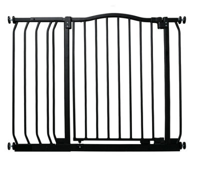 Bettacare Curved Top Dog Gate, 107Cm - 116Cm, Matt Black, Pressure Fit Pet Gate For Dog And Puppy, Pet And Dog Barrier - image 1