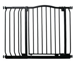 Bettacare Curved Top Dog Gate, 107Cm - 116Cm, Matt Black, Pressure Fit Pet Gate For Dog And Puppy, Pet And Dog Barrier - thumbnail 1