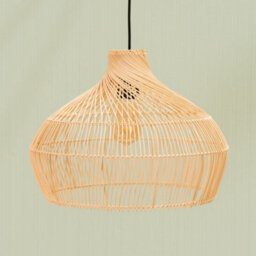 Valuelights Anais Easy Fit Rattan Lampshade Natural Twisted Wicker Effect Ceiling Shade And Bulb (D)45.5Cm - thumbnail 5
