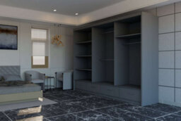 Sliding Wardrobes 4 u LTD Modern High Gloss And Mirrored Sliding Wardrobe Grey 253Cm - thumbnail 3