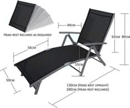 Marco Paul Black Reclining Sun Loungers Set X2 - thumbnail 2